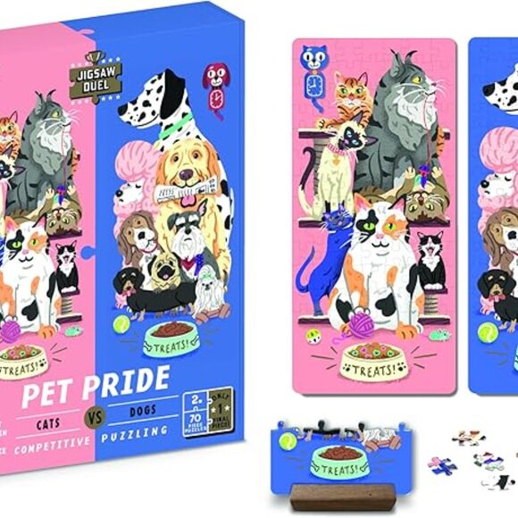 ($8) Pet Pride: Cats vs. Dogs (Jigsaw Duel) - Picture 4 of 7